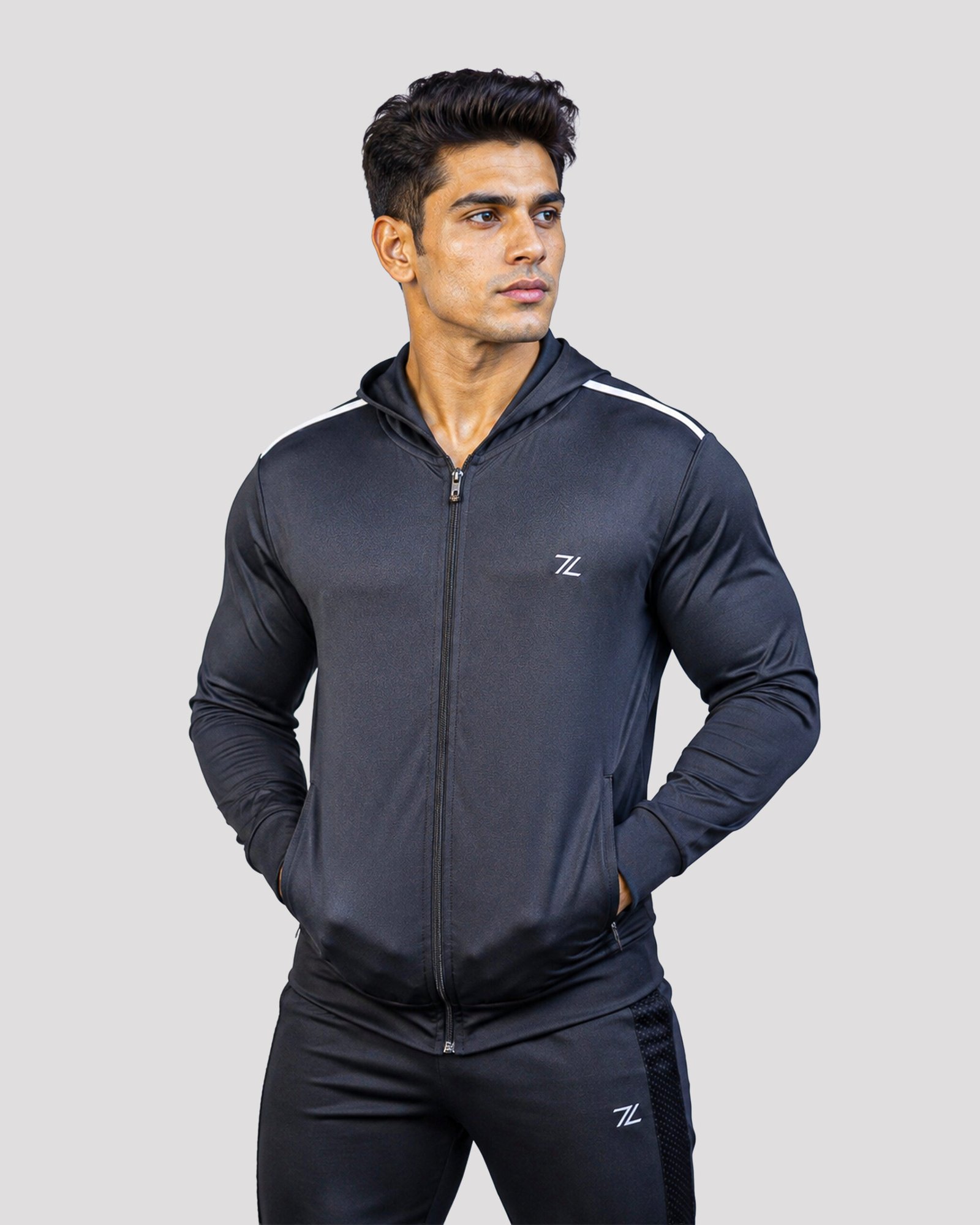 Dark Charcoal Men’s Sports Jacket - Image 2