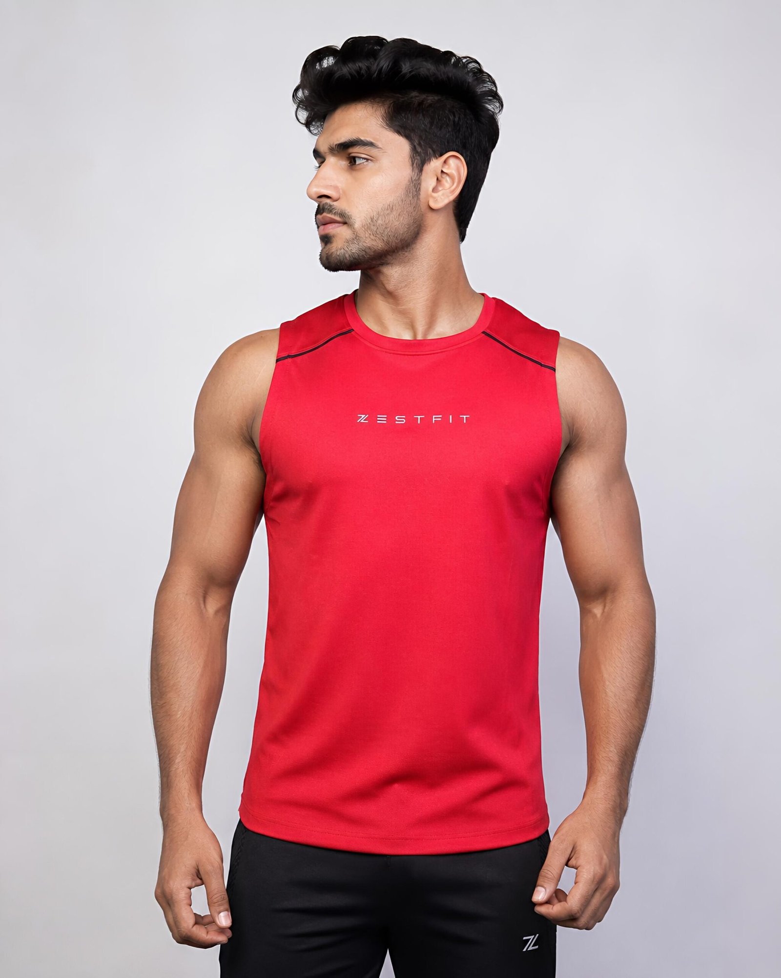Red Men’s Sleeveless Sports T-Shirt