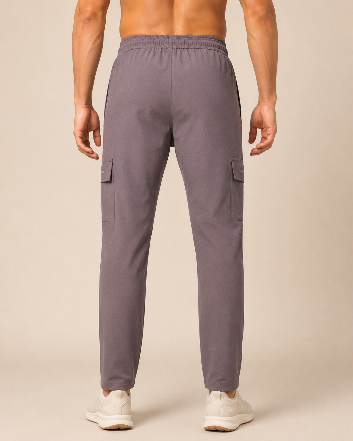 Men’s Polyester Terry Cargo Track Pants - Image 3