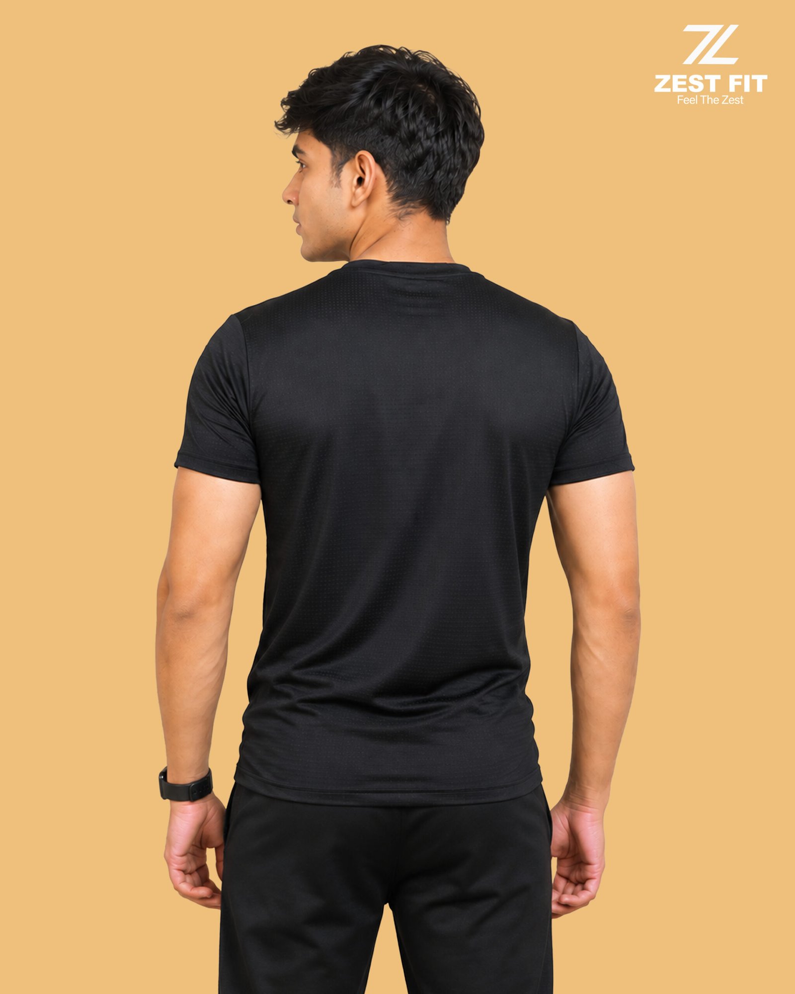 Black Men’s Sports T-Shirt - Image 3