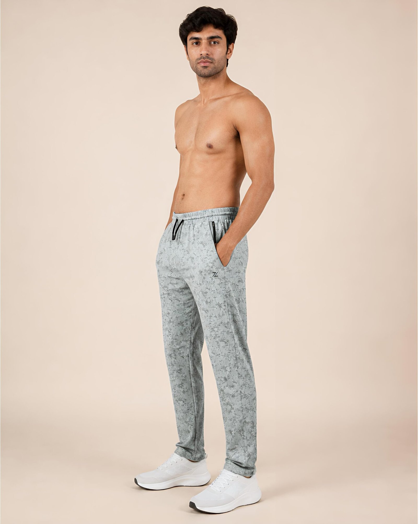 Men’s Nylon Terry Printed Track Pants - Image 3