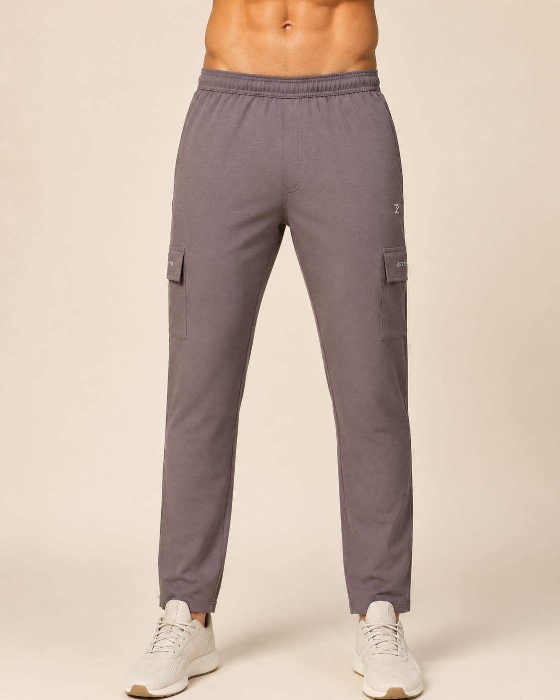 Men’s Polyester Terry Cargo Track Pants
