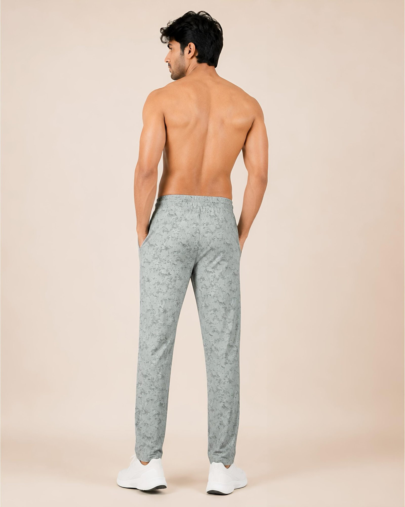Men’s Nylon Terry Printed Track Pants - Image 4